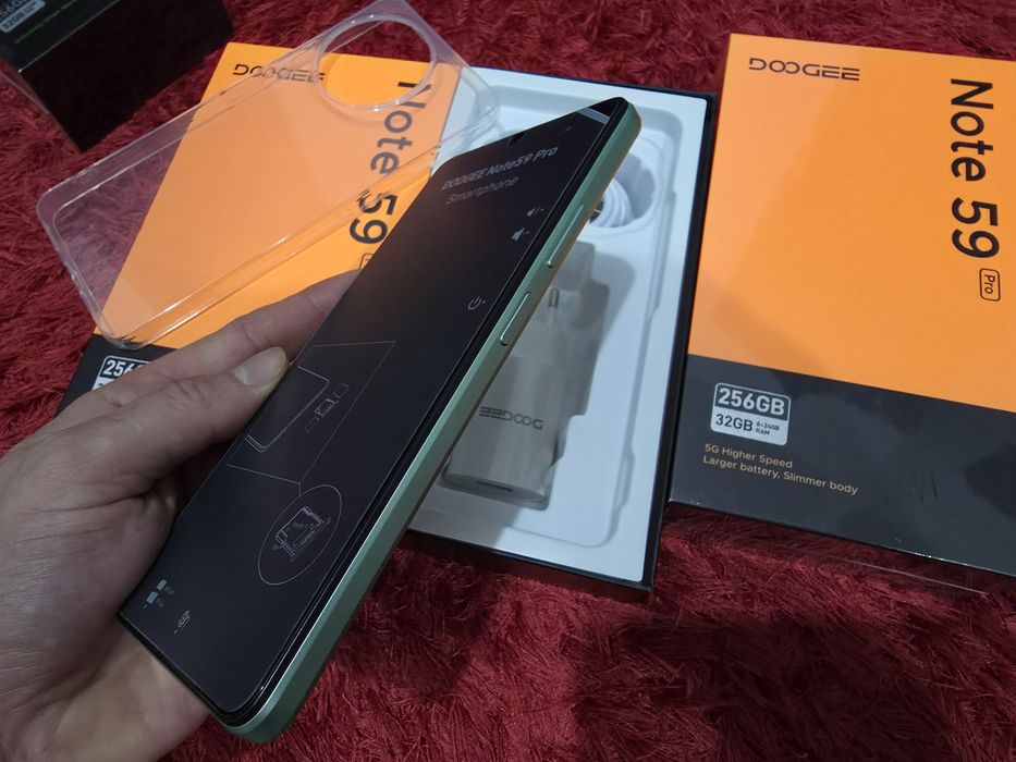 -Doogee Note 59Pro, Nou, 128Gb, 8Ram+24 Verde, 0 cicluri incarcare, ne