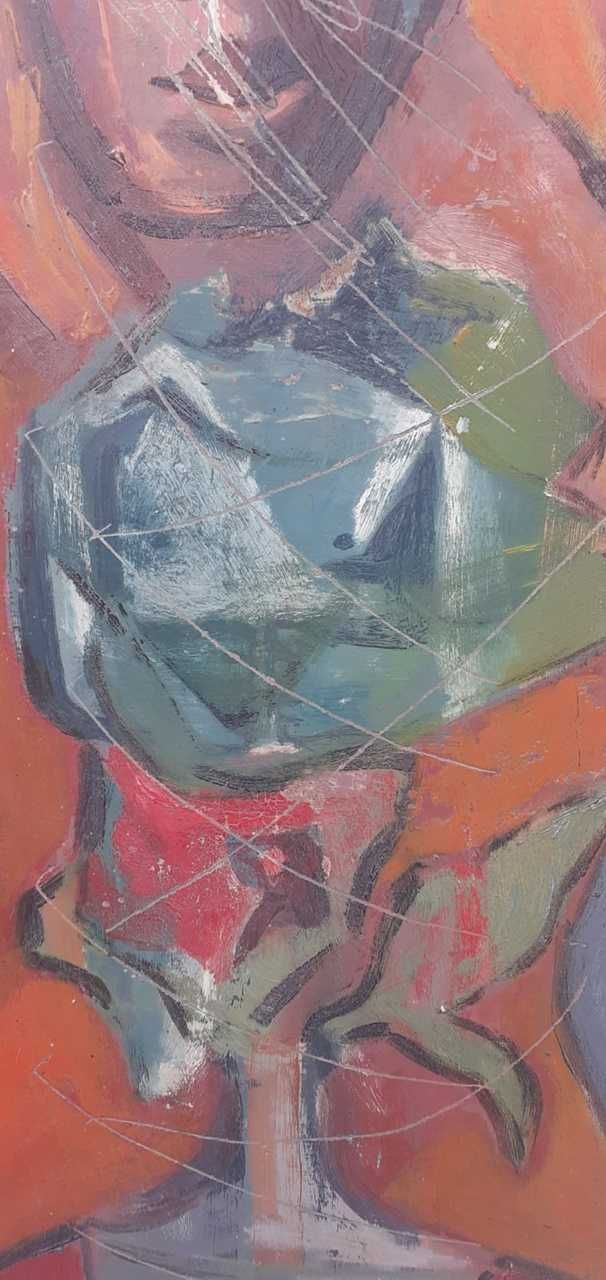 Tablou vechi - nud cubism  - semnat si datat
