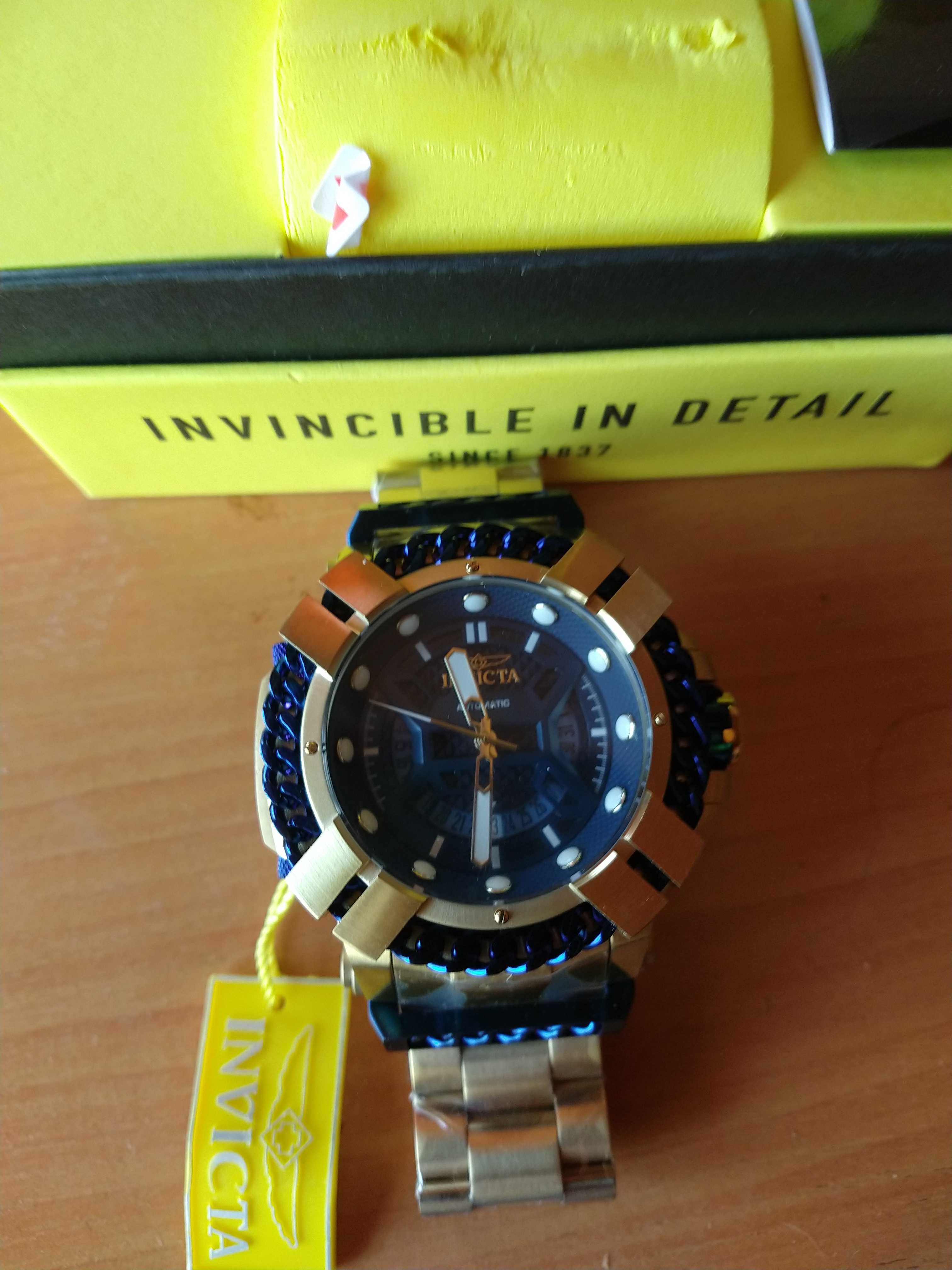 Ceas automatic Invicta Bolt blue/gold 55 mm BLACK FRIDAY