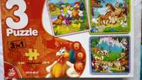 Vand joc puzzle 3 in 1 cu animale
