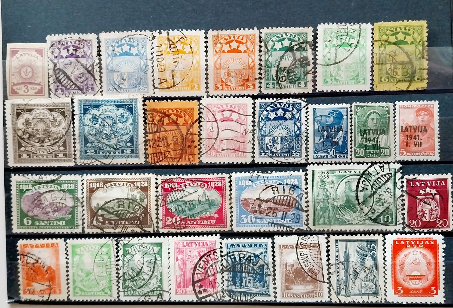 Lot timbre vechi Groenlanda, Lituania, Letonia, Estonia