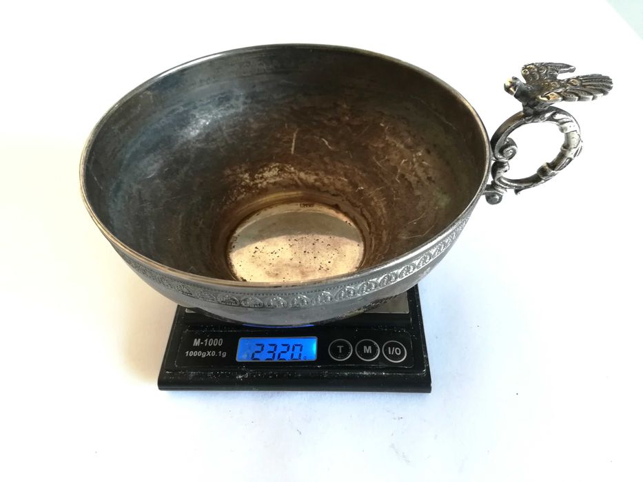 Българска Възрожденска Сребърна Чаша Сребро 232 гр. 400 мл.