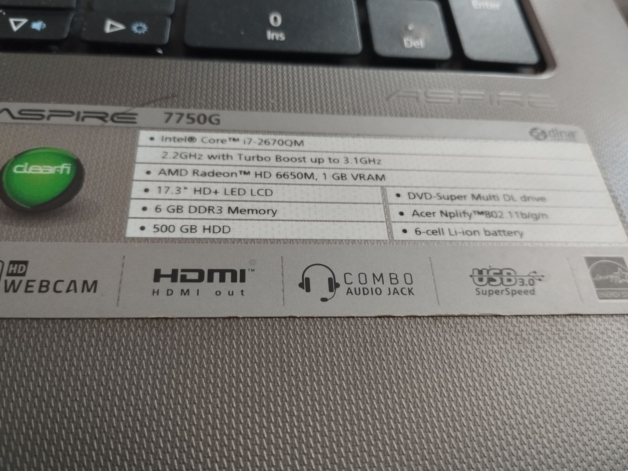 Laptop Acer Aspire