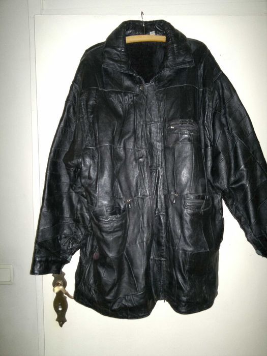 Мъжка шуба естествена кожа и вълнена подплата-80 lv