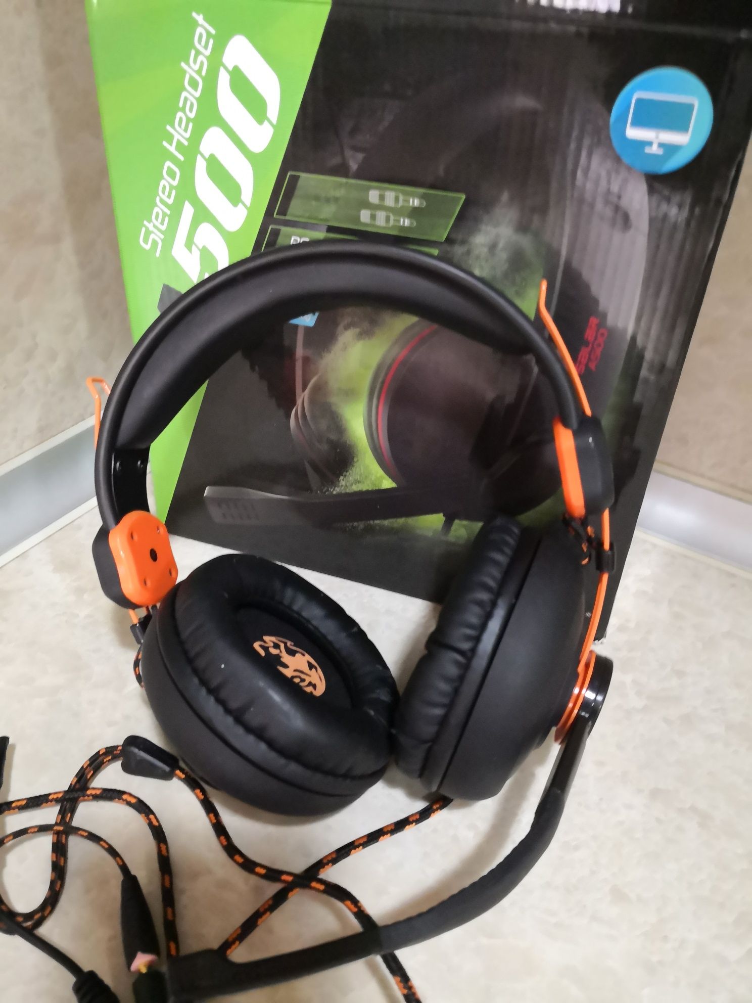 Продавам,
 Уникални,AFX Firestorm H01 Gaming Headset - Black & Orange
