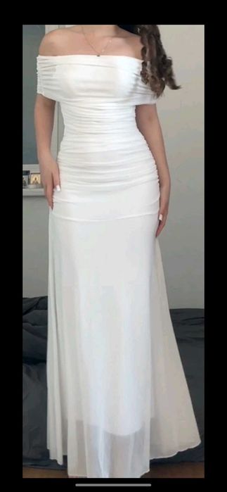 Бяла рокля shein