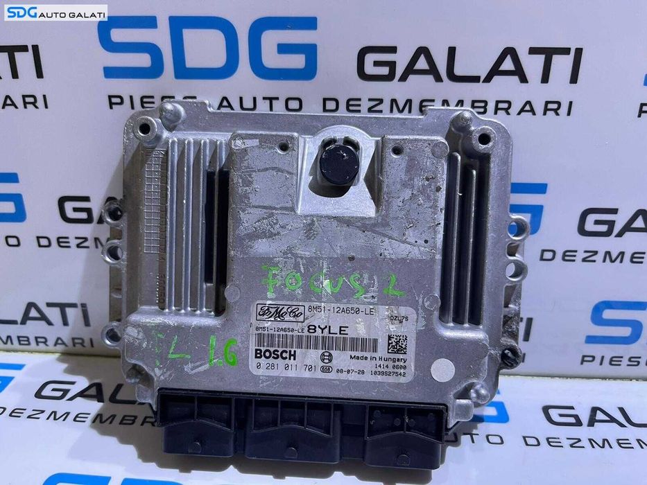 ECU Calculator Motor Ford Focus 2 1.6 TDCI 2007 - 2010 Cod 8M51-12A650-LE 8M5112A650LE 0281011701 [L2681]