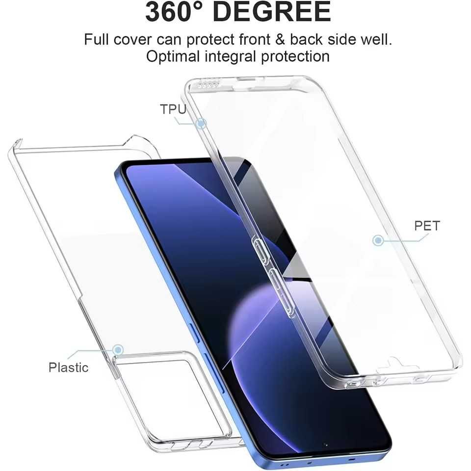 Husă 360° Full Body, Transparentă, pentru Xiaomi Mi 12T și Mi 12T Pro