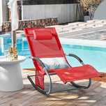 Sezlong metalic gradina cu perna confortabila | OGS28-R