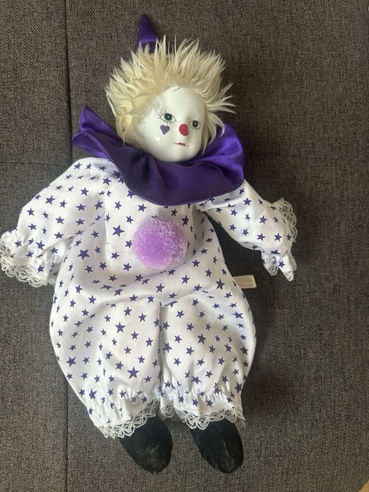 Кукла клоун  порцеланово лице