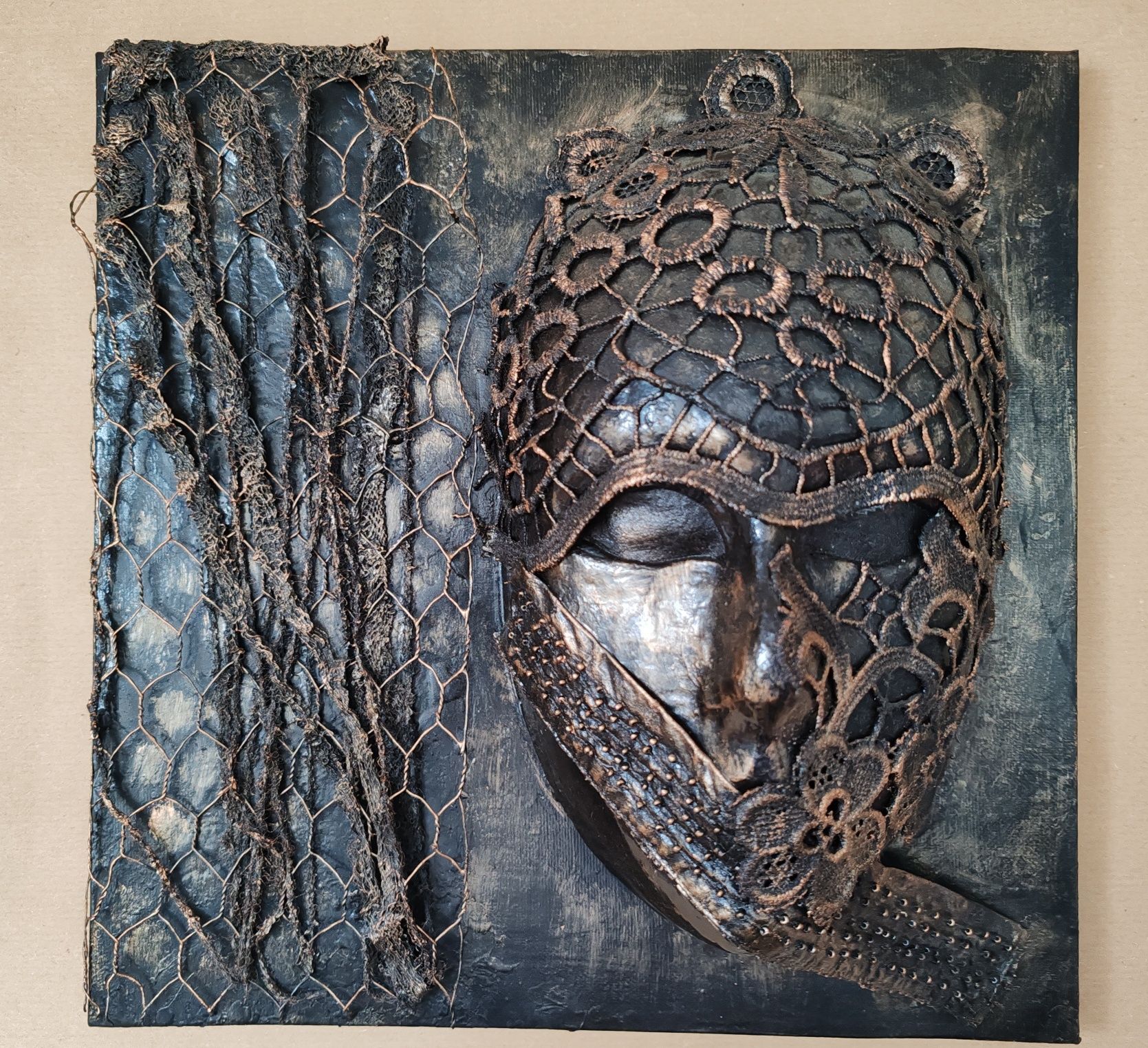 Tablou steampunk femeie -artă handmade