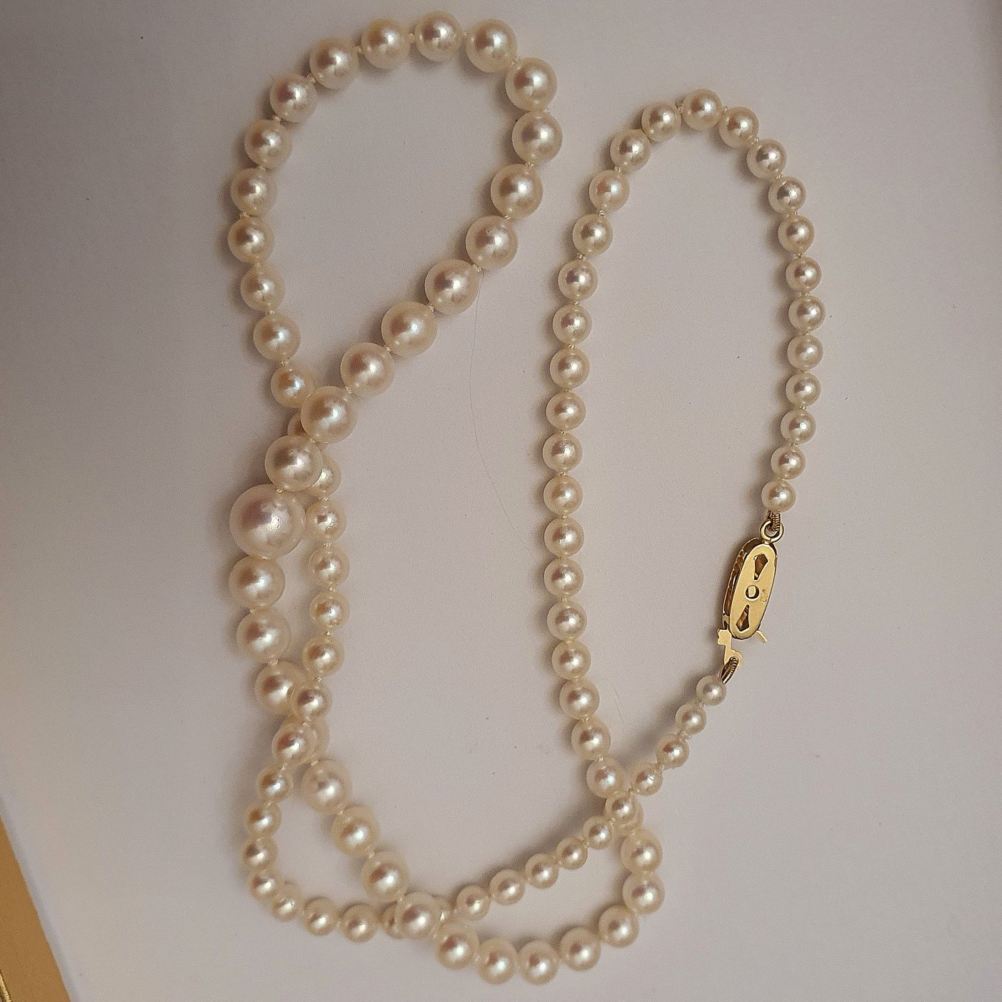 colier perle naturale akoya 3-8 mm cu inchizat. aur 18k