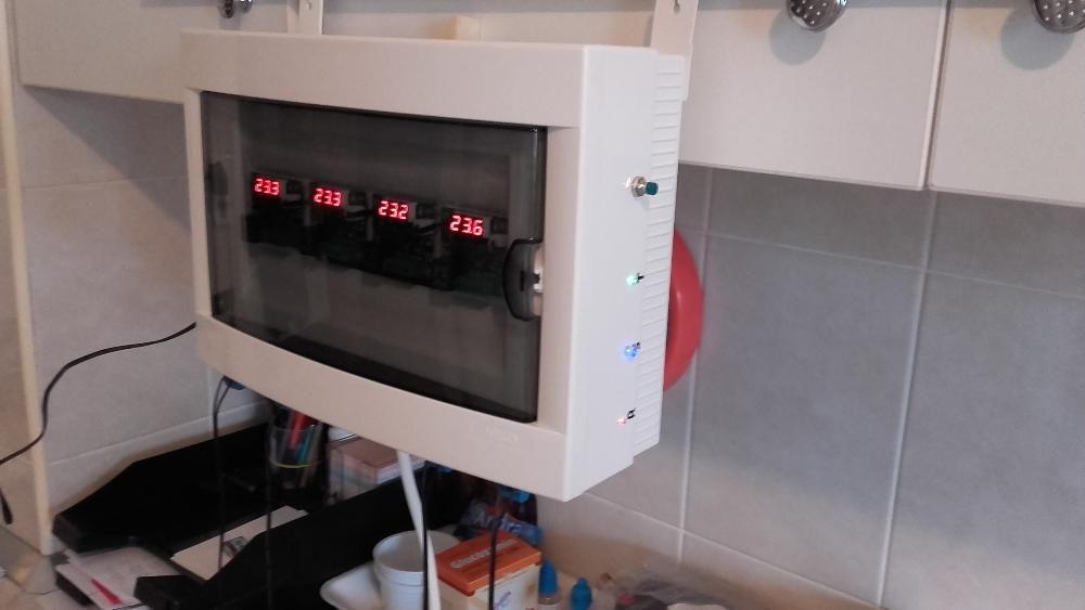 Avertizor sonor si supraveghere temperatura centrala pe lemne