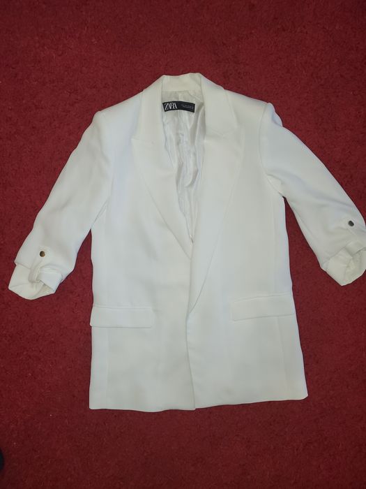 Sacou Zara elegant/casual, alb, mărime S, Nou fără eticheta