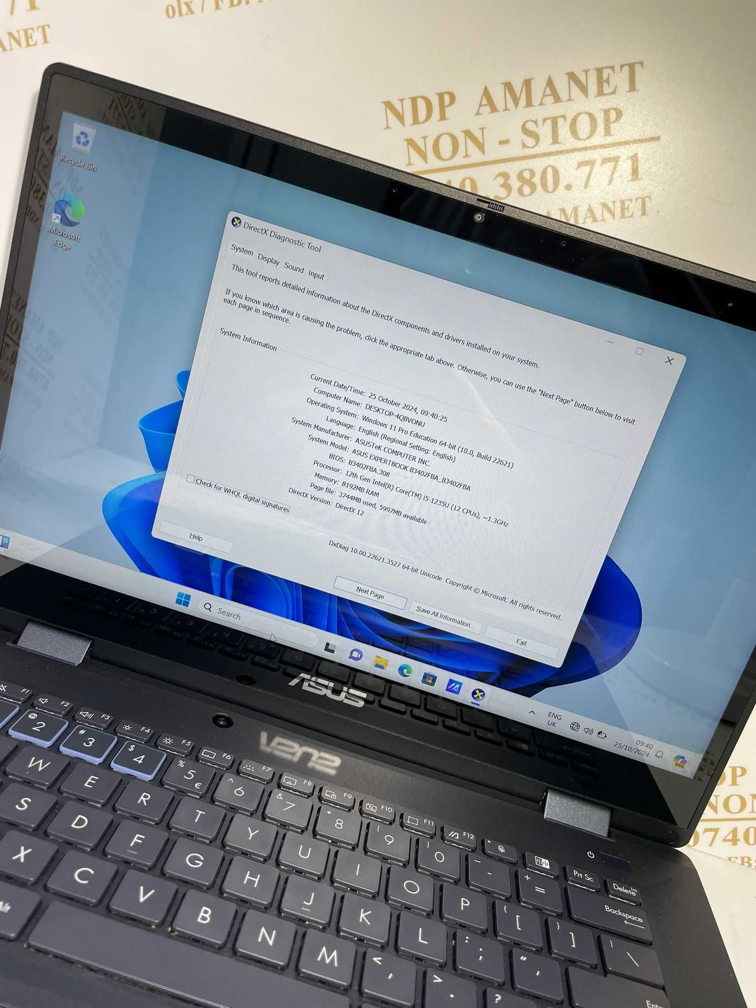 NDP Amanet NON-STOP Sos. Giurgiului 119-ASUS EXPERTBOOK ( 21422)