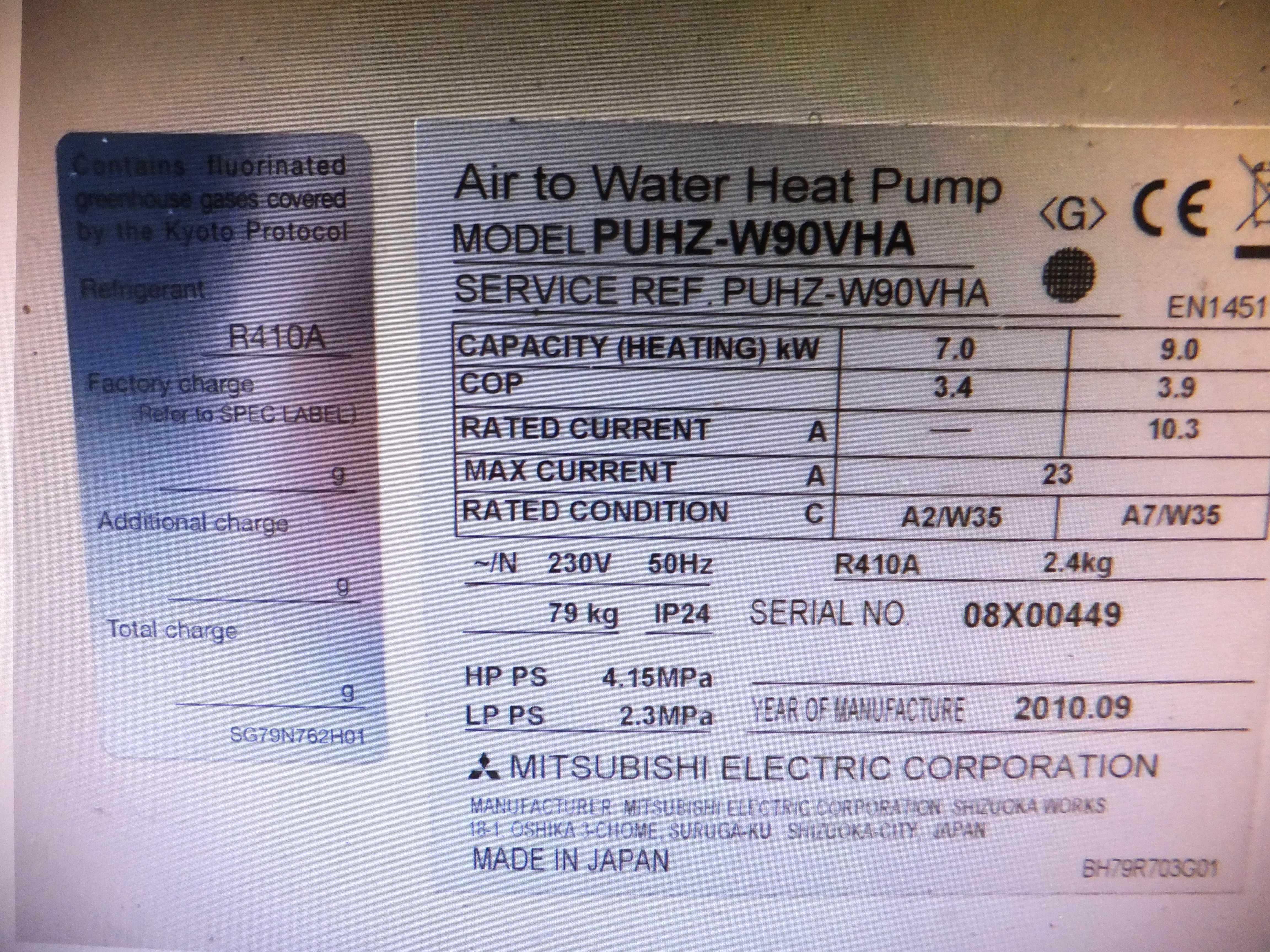 Mitsubishi Air Source Heat Pump PUHZ-W90VHA