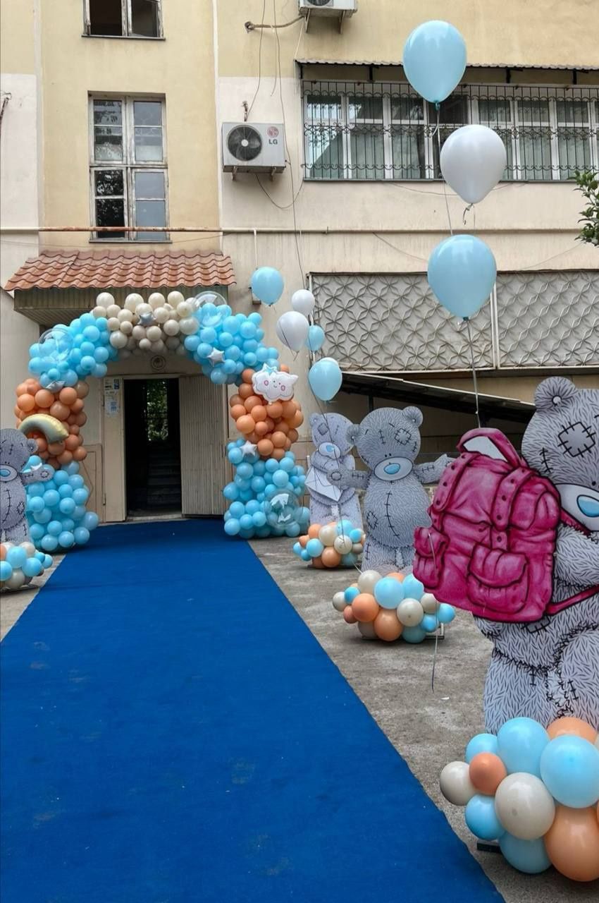 Оформление шарами, выписка из роддома, Фотозона банкеты и день рождени