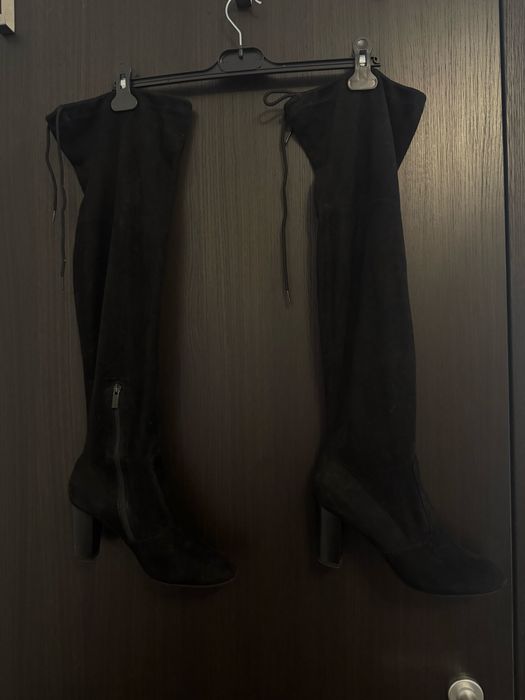 Cizme lungi negre cu toc Jenny Fairy-38