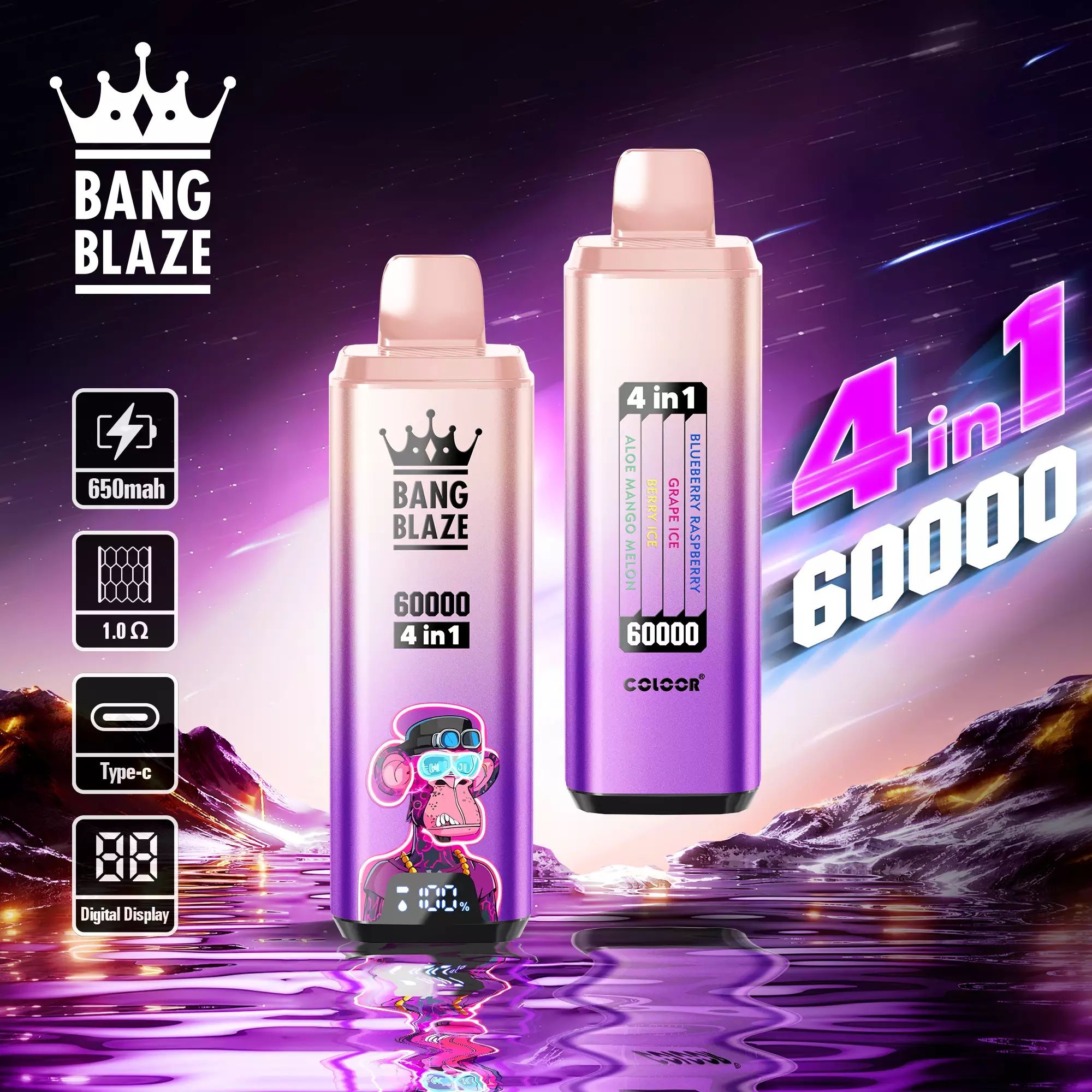 Pachet 3 bucati Vape 60.000 Puffs 4 arome separate