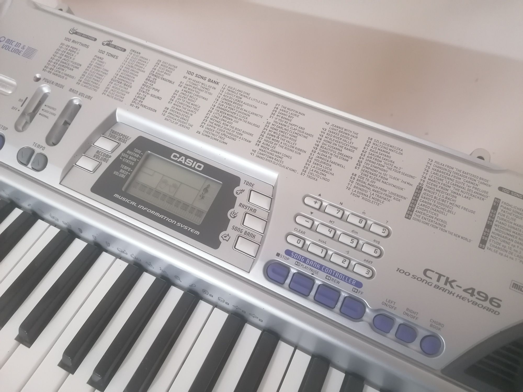 CASIO CTK-496 microfon midi controller