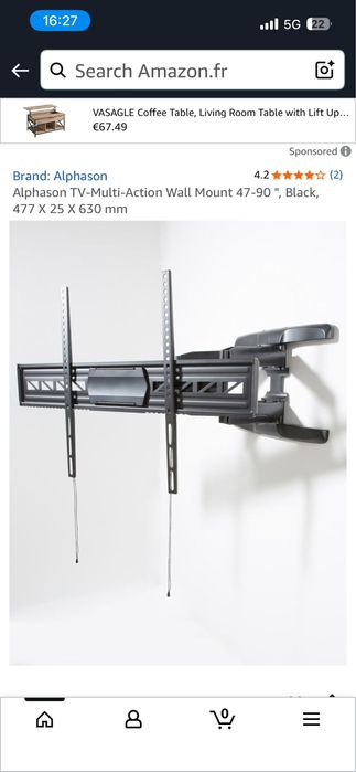 Стойка за телевизор 47-90 ", 477 X 25 X 630 mm