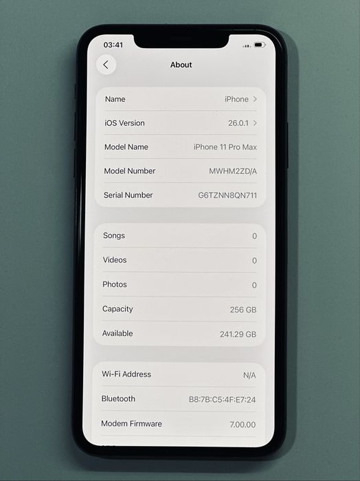 iPhone 11 ProMax Grey 256GB 94% battery noWiFi