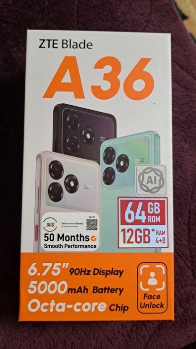 Продам новый телефон  ZTE Blade A36