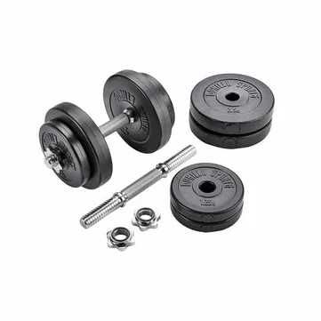 Set gantere reglabile cu discuri de ciment 20 kg - 2 x 10 kg