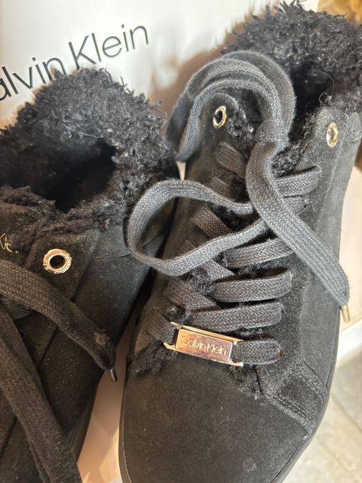 Черни велурени кецове Calvin Klein