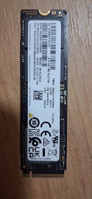 Продам SSD M2 Disk Samsung 512 Gb