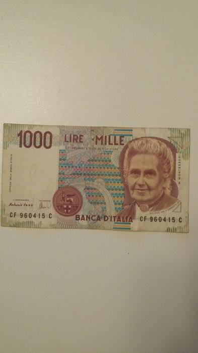 Банкнота страны Италия
