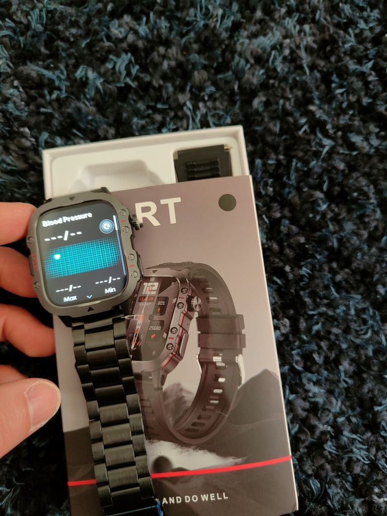 Ceas Smartwatch Sport EKG Puls Oxigen Apeluri Bt , Curea Metal+Silicon
