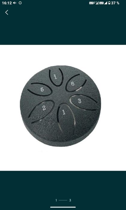 Toba din otel, 3 Inch,6 note, C Cheie,cu bete si carte de muzica,noua