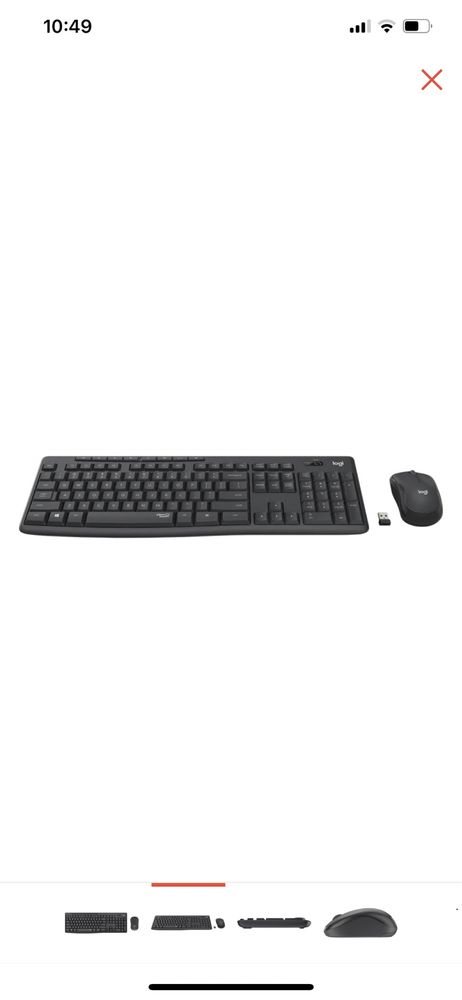 Клавиатура Logitech Silent Wireless Combo MK295 черный + мышь