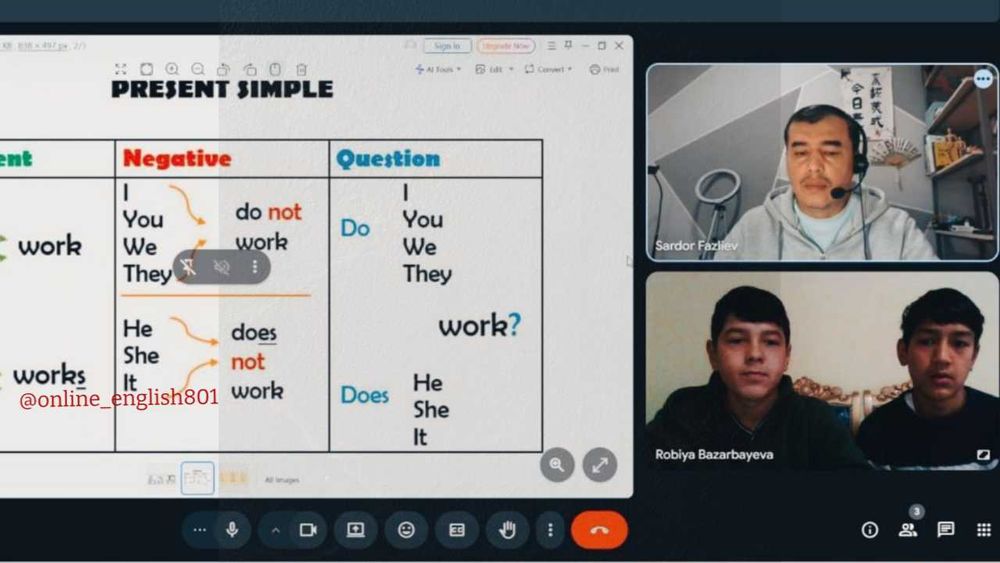 Online ingliz tili / Onlayn / Oнлайн курс / 380.000 sum / 100% natija