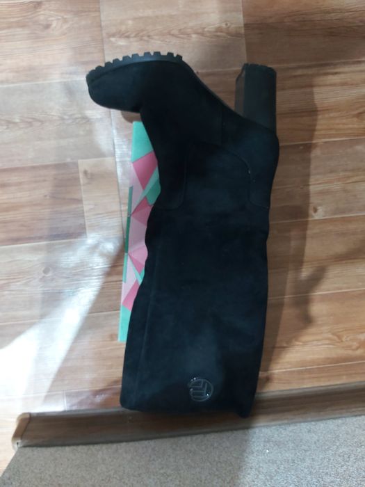 Сапоги турецкие замшивые натуральный мех и замша