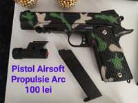 Pistol Airsoft Calibru 6mm / Pistol Metalic + 500 bile cadou