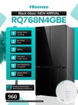 Премиум Холодильник HISENSE BLACK Glass 591 Литра От официального диле