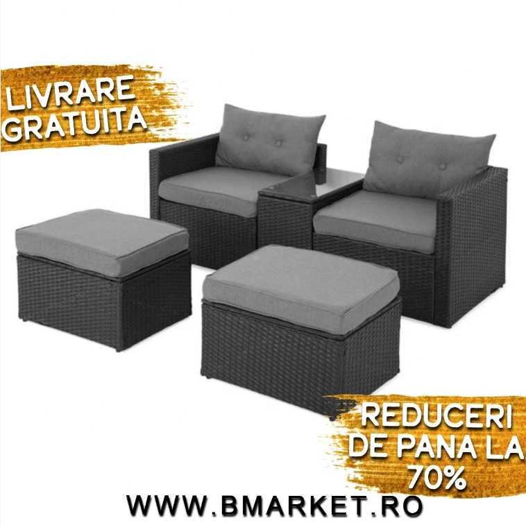 Set mobilier de gradina/terasa 2 fotolii 2 taburete și masa OFERTA