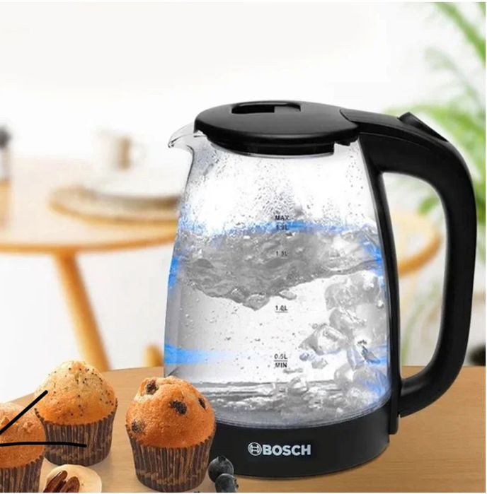 электрочайник, черный электрочайник