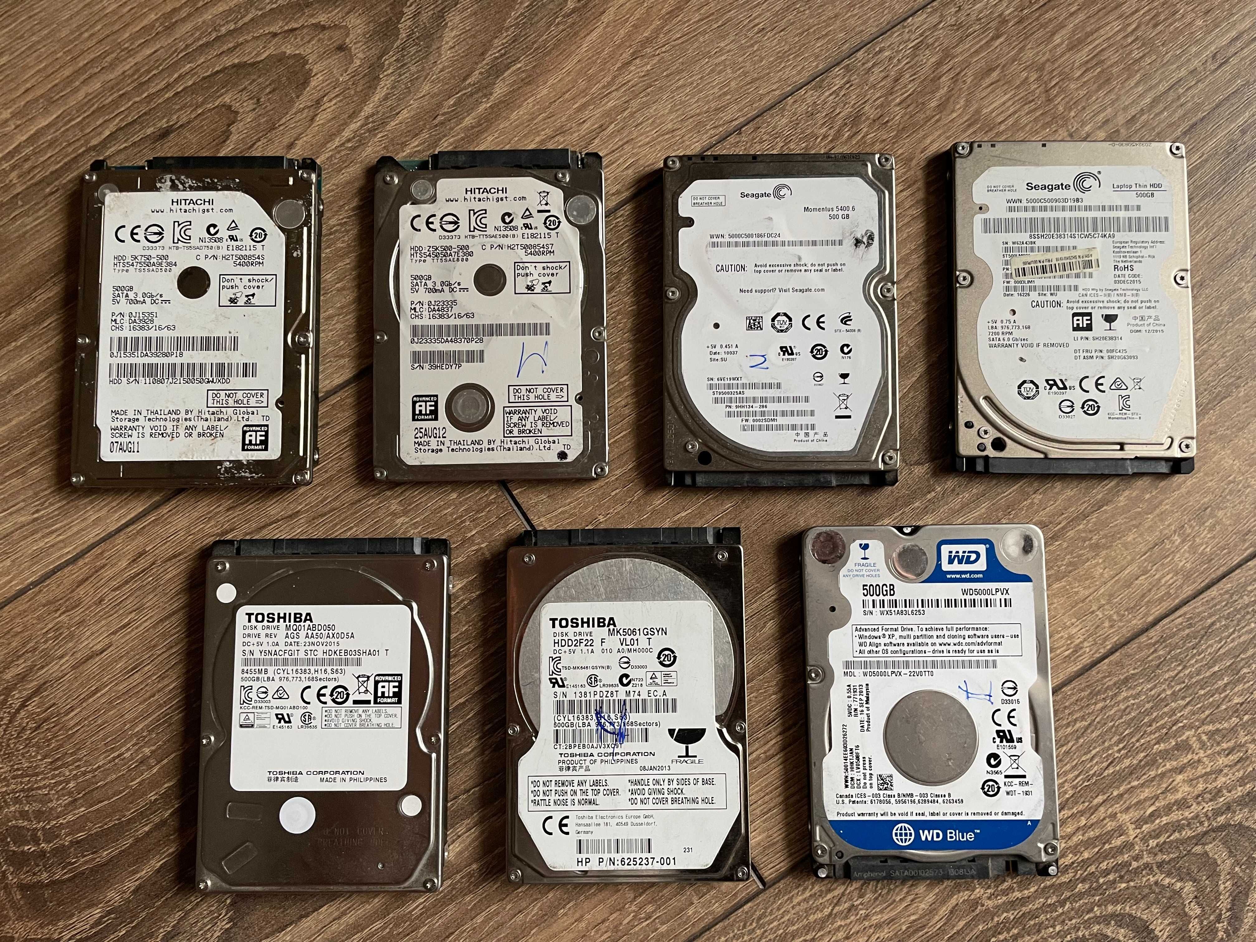 Lot HDD-uri defecte 500Gb Hitachi, Seagate, Toshiba, Western Digital