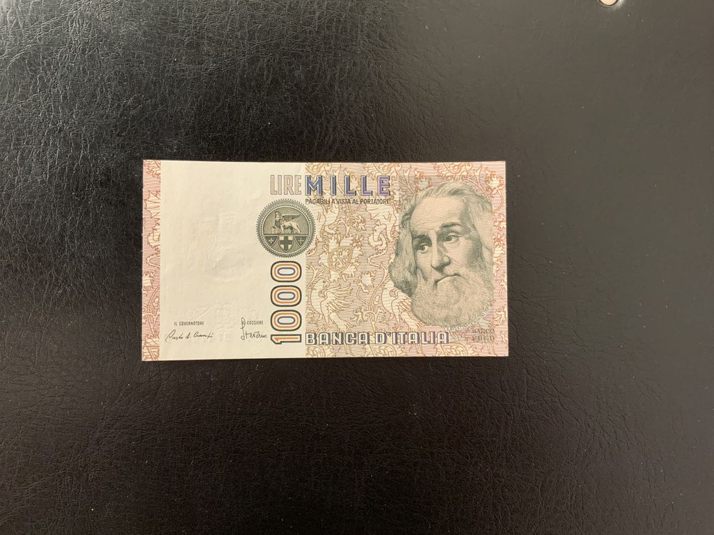 Банкнота от 1000 лири 1982г. Италия. Марко Поло.