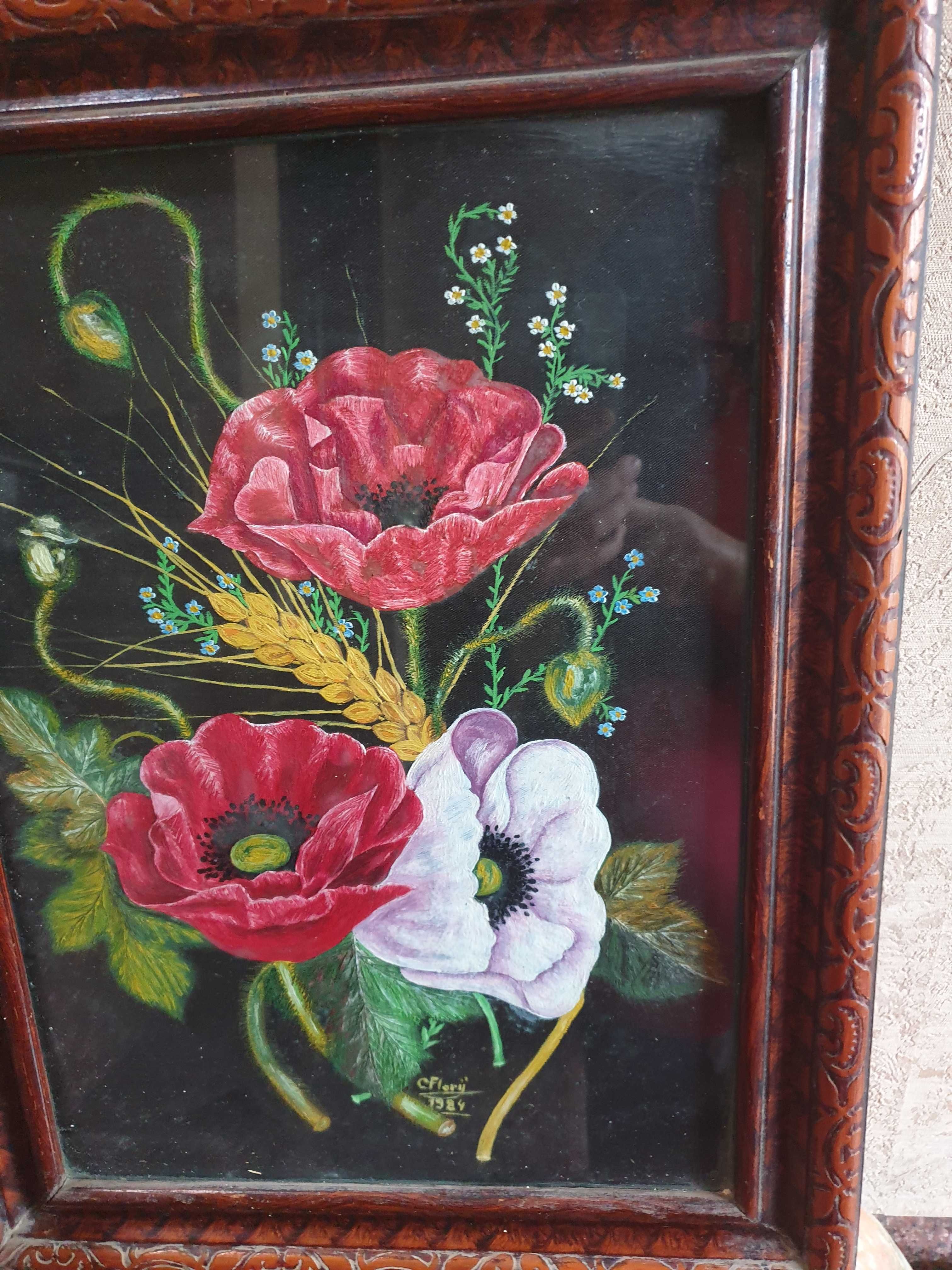 Tablou pictura cu macii rosii