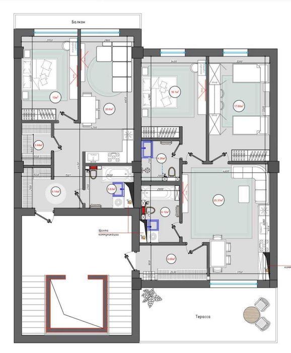 Ж/К "Нукус Авеню" ул.Нукусская пересечение Глинка 170 кв.м 5\12\12