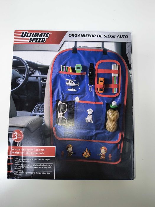 Organizator scaun auto - Albastru / Roz - Copii