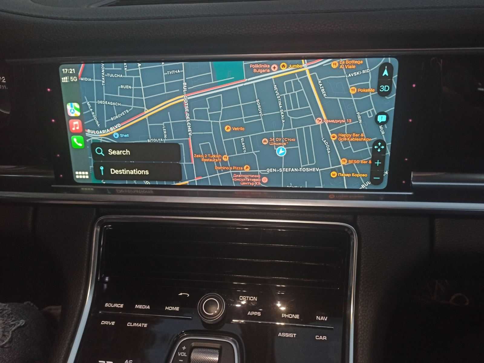 PORSCHE VIM CarPlay Android Auto цял екран Порше Panamera Full 2024map