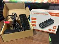Hub activ USB 3.2 7 porturi cu alimentare 15W