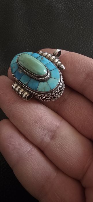 Pandant cutie argint turcoaz