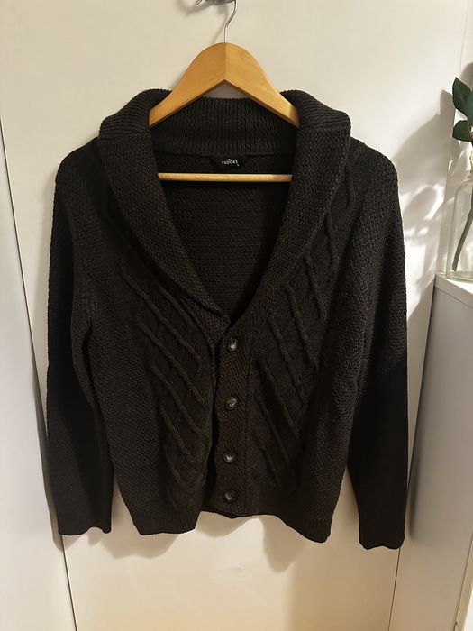 Cardigan bărbătesc gri închis Tudors,mărimea S, 30% lână