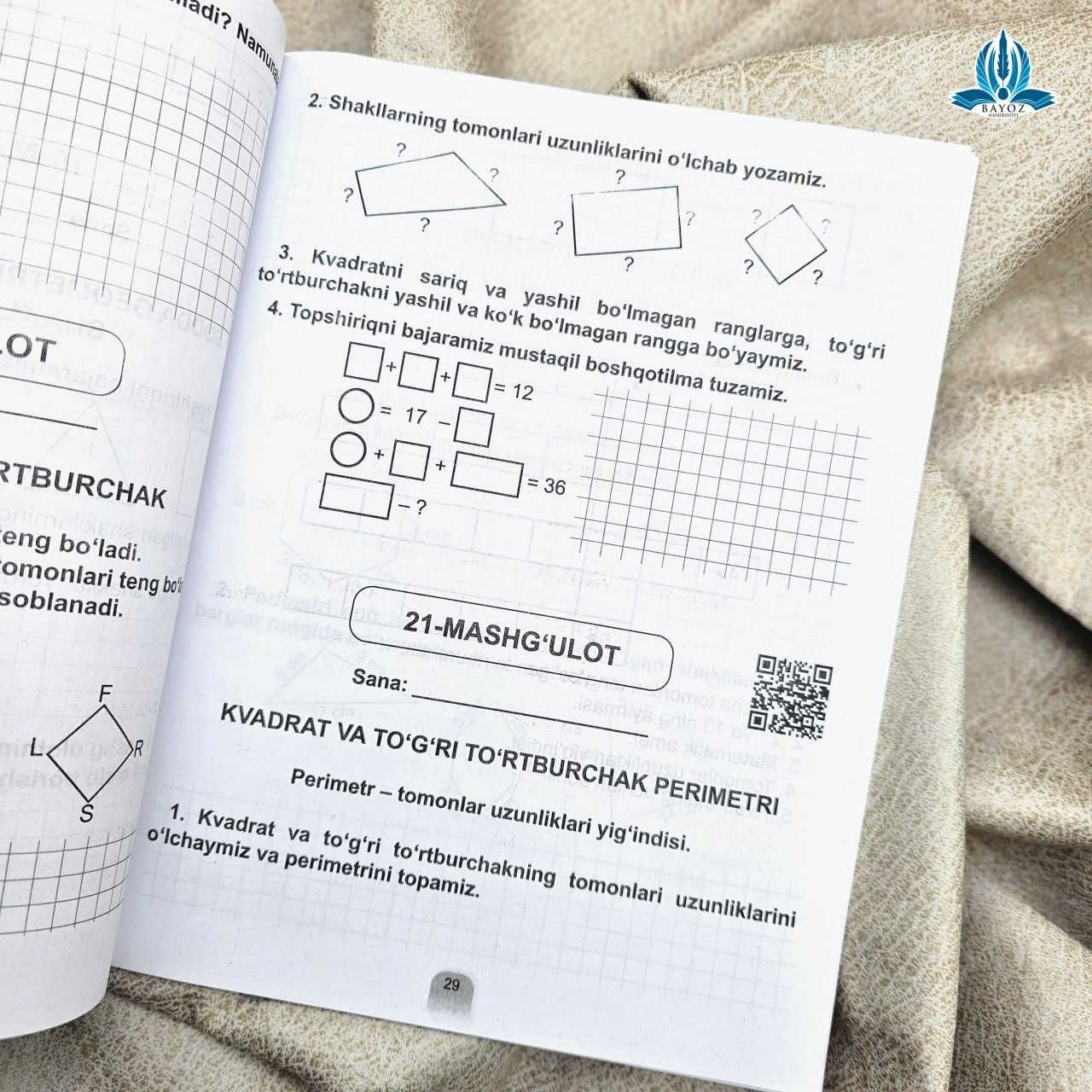 2-sinflar uchun “Qiziqarli Matematika To‘garag